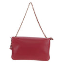 CHANEL Mini Matelasse 20 Chain Bag Lamb Skin 2way Red Gold CC Auth 196377M-3