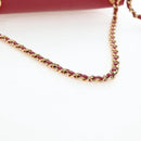 CHANEL Mini Matelasse 20 Chain Bag Lamb Skin 2way Red Gold CC Auth 196377M-7