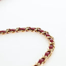 CHANEL Mini Matelasse 20 Chain Bag Lamb Skin 2way Red Gold CC Auth 196377M-8