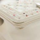 CHANEL Matelasse Boy Chanel Chain Bag Leather White Silver CC Auth 196378M-9