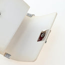 CHANEL Matelasse Boy Chanel Chain Bag Leather White Silver CC Auth 196378M-19