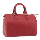 LOUIS VUITTON Epi Speedy 25 Hand Bag Castilian Red M43017 LV Auth 196381A-1