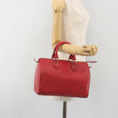 LOUIS VUITTON Epi Speedy 25 Hand Bag Castilian Red M43017 LV Auth 196381A-22