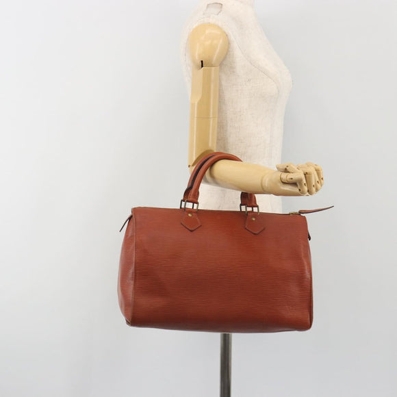 LOUIS VUITTON Epi Speedy 30 Hand Bag Brown M43003 LV Auth 196382