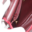 Christian Dior Shoulder Bag Leather Red Gold Auth 196385-21