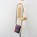 GUCCI Square G Shoulder Bag PVC Canvas Black Silver 631766 Auth 196389A-23