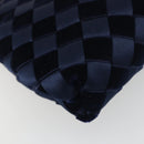 BOTTEGA VENETA INTRECCIATO Chain Bag Satin Velour Navy Gold Auth 196390A-14
