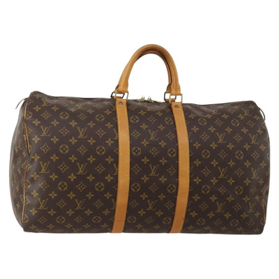 LOUIS VUITTON Monogram Keepall 55 Boston Bag M41424 LV Auth 196393A