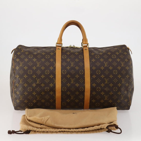 LOUIS VUITTON Monogram Keepall 55 Boston Bag M41424 LV Auth 196393A