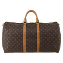 LOUIS VUITTON Monogram Keepall 55 Boston Bag M41424 LV Auth 196393A-3