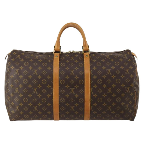 LOUIS VUITTON Monogram Keepall 55 Boston Bag M41424 LV Auth 196393A