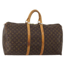 LOUIS VUITTON Monogram Keepall 55 Boston Bag M41424 LV Auth 196394-1
