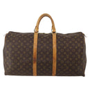 LOUIS VUITTON Monogram Keepall 55 Boston Bag M41424 LV Auth 196394-13