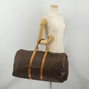 LOUIS VUITTON Monogram Keepall 55 Boston Bag M41424 LV Auth 196394-22