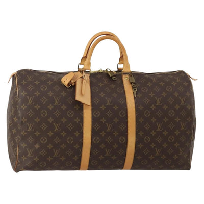 LOUIS VUITTON Monogram Keepall 55 Boston Bag M41424 LV Auth 196395V