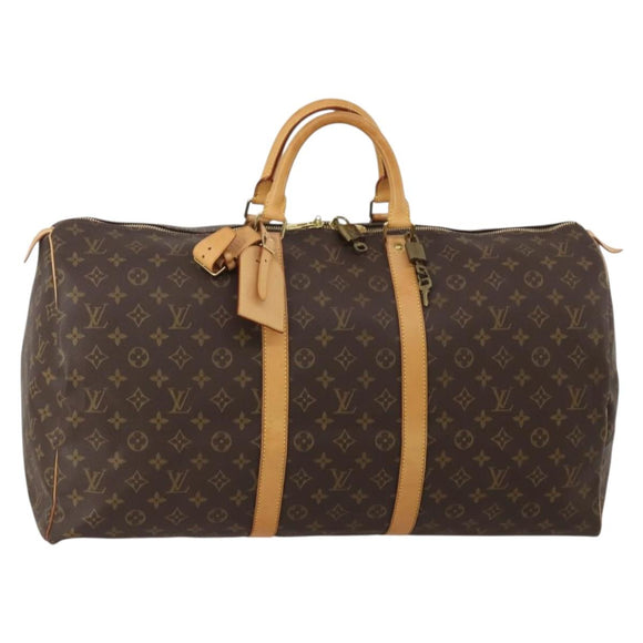 LOUIS VUITTON Monogram Keepall 55 Boston Bag M41424 LV Auth 196395V