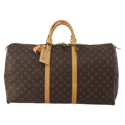 LOUIS VUITTON Monogram Keepall 55 Boston Bag M41424 LV Auth 196395V - 0