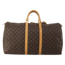 LOUIS VUITTON Monogram Keepall 55 Boston Bag M41424 LV Auth 196395V-3