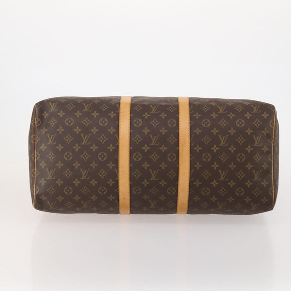 LOUIS VUITTON Monogram Keepall 55 Boston Bag M41424 LV Auth 196395V