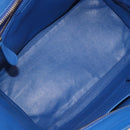 CELINE Luggage Mini Shopper Hand Bag Leather Blue Gold Tone Auth 196396A-17