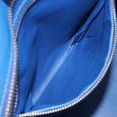 CELINE Luggage Mini Shopper Hand Bag Leather Blue Gold Tone Auth 196396A-21