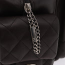 CHANEL Cambon Line Matelasse Hand Bag Leather Brown Silver CC Auth 196397SAV-14