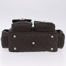 CHANEL Cambon Line Matelasse Hand Bag Leather Brown Silver CC Auth 196397SAV-9