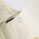 BALLY Chain Shoulder Bag Leather White Gold Tone Auth 196398-20
