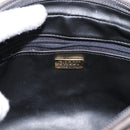 BALLY Chain Shoulder Bag Leather Gray Gold Tone Auth 196399A-15