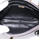 BALLY Chain Shoulder Bag Leather Gray Gold Tone Auth 196399A-16