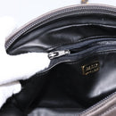 BALLY Chain Shoulder Bag Leather Gray Gold Tone Auth 196399A-20