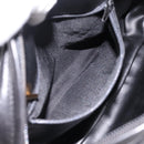 BALLY Chain Shoulder Bag Leather Black Gold Tone Auth 196400A-20