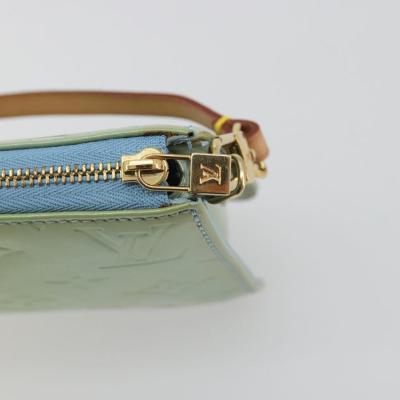 LOUIS VUITTON Monogram Vernis Lexington Pouch Baby Blue M91011 LV Auth 196402A