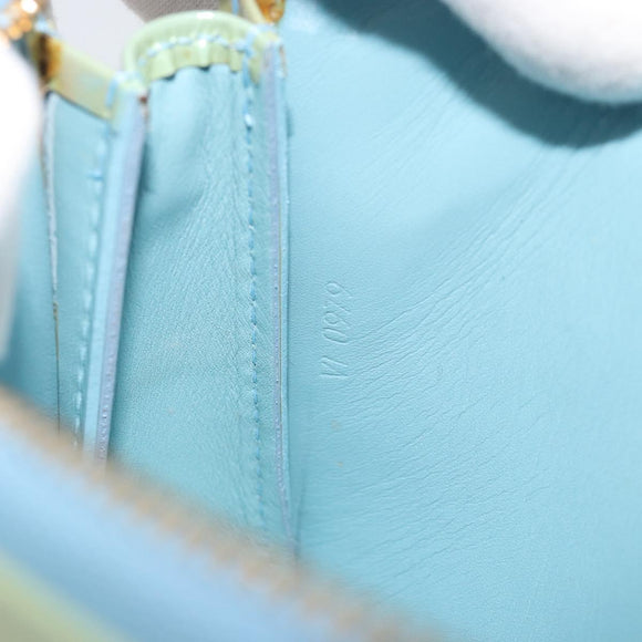 LOUIS VUITTON Monogram Vernis Lexington Pouch Baby Blue M91011 LV Auth 196402A