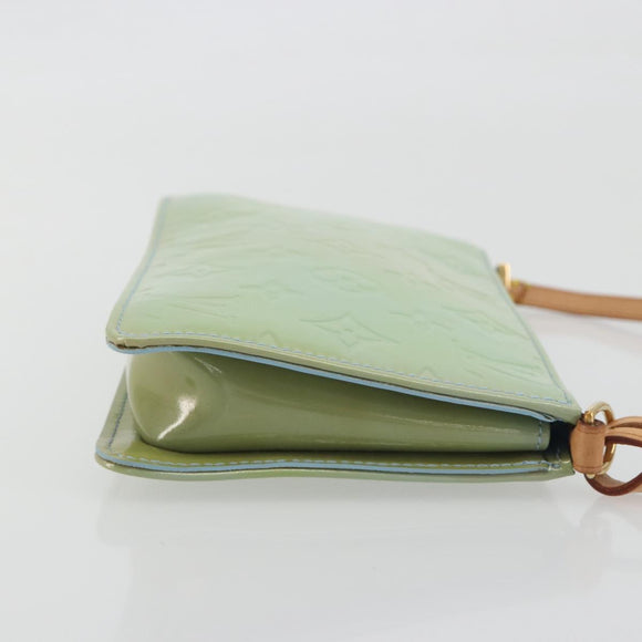 LOUIS VUITTON Monogram Vernis Lexington Pouch Baby Blue M91011 LV Auth 196402A