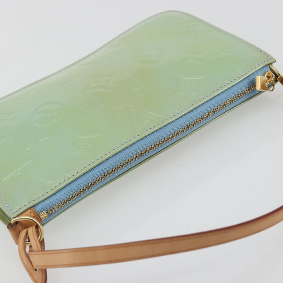 LOUIS VUITTON Monogram Vernis Lexington Pouch Baby Blue M91011 LV Auth 196402A