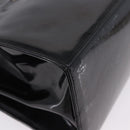 Salvatore Ferragamo Hand Bag Patent 2way Black Gold Tone Auth 196403-17