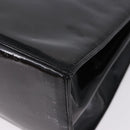 Salvatore Ferragamo Hand Bag Patent 2way Black Gold Tone Auth 196403-20