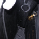 Salvatore Ferragamo Hand Bag Patent 2way Black Gold Tone Auth 196403-24