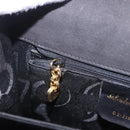Salvatore Ferragamo Hand Bag Patent 2way Black Gold Tone Auth 196403-28