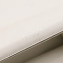 Christian Dior Diorama Chain Shoulder Bag Leather White Silver Auth 196404A-15