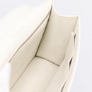 Christian Dior Diorama Chain Shoulder Bag Leather White Silver Auth 196404A-17