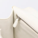 Christian Dior Diorama Chain Shoulder Bag Leather White Silver Auth 196404A-19