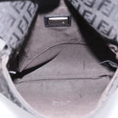 FENDI Zucchino Canvas Mamma Baguette Shoulder Bag Black 8BT075 Auth 196407A-11