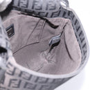 FENDI Zucchino Canvas Mamma Baguette Shoulder Bag Black 8BT075 Auth 196407A-19
