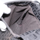 FENDI Zucchino Canvas Mamma Baguette Shoulder Bag Black 8BT075 Auth 196407A-20