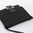 FENDI Zucchino Canvas Mamma Baguette Shoulder Bag Black 8BT075 Auth 196407A-6