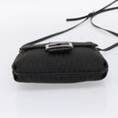 FENDI Zucchino Canvas Mamma Baguette Shoulder Bag Black 8BT075 Auth 196407A-5