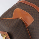 CELINE Macadam Boston Bag PVC Leather Brown Gold Tone Auth 196408A-15
