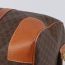 CELINE Macadam Boston Bag PVC Leather Brown Gold Tone Auth 196408A-16